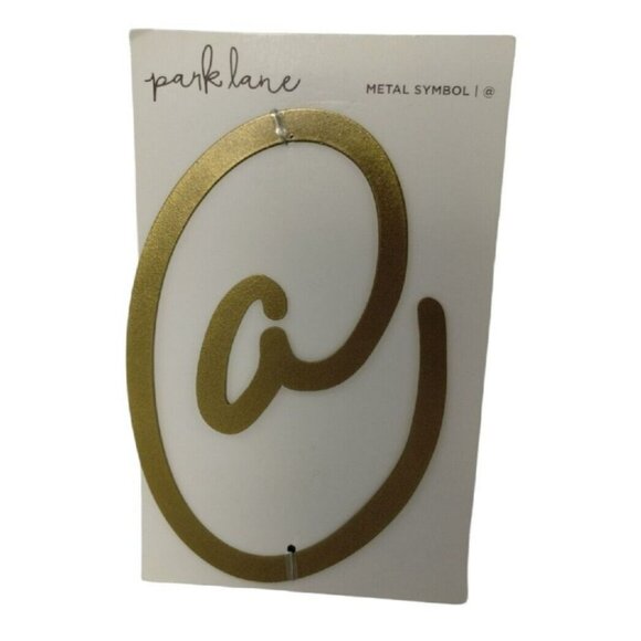 Park Lane Goldtone Metal Number At Symbol Doorplate 4 x 6 in Craft Initial New - Picture 1 of 2